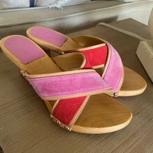 Coach wood and leather shoes